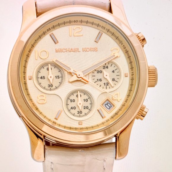 MK Runway Watch on White Strap - Picture 1 of 6